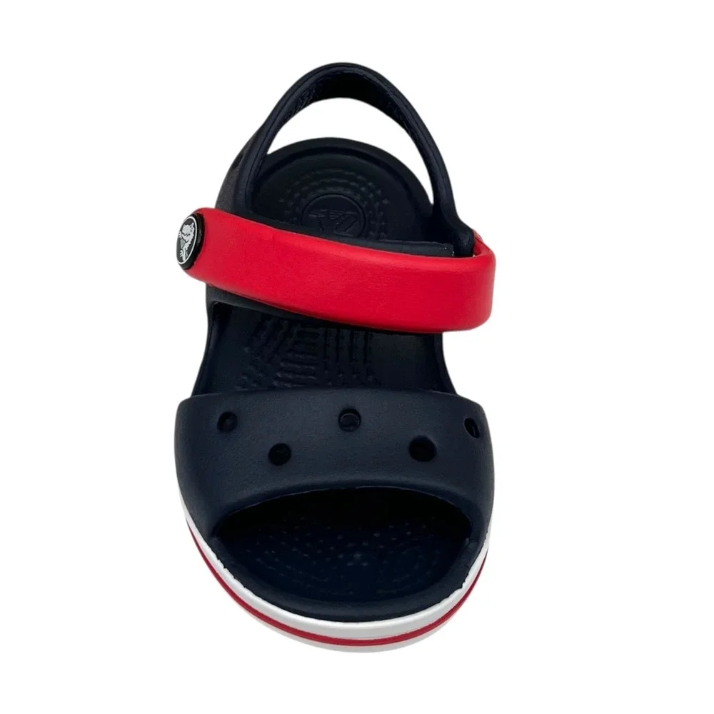 Crocs Crocband Baby Boys Girls Adjustable Sandal Size 4 Navy Red Water Friendly